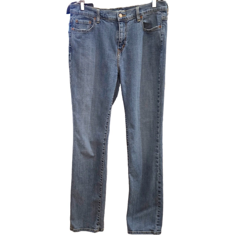 Vintage Levis 505 Jeans Womens 14L Medium Wash Stretch Denim Blue Straight Leg